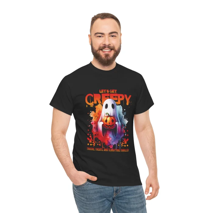 T-shirt z nadrukiem Let's Get Creepy