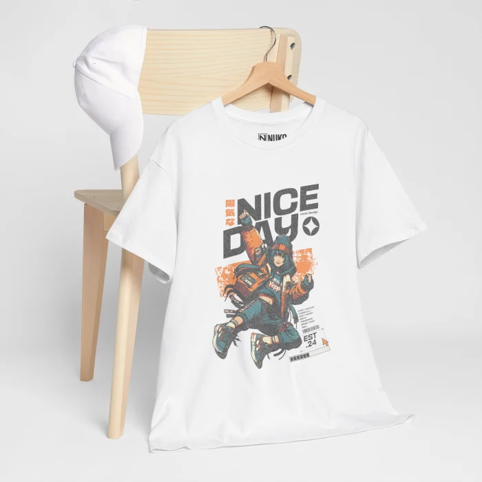 T-shirt z nadrukiem Nice Day