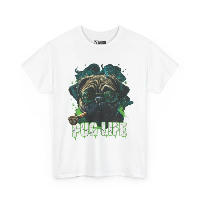 T-shirt z nadrukiem Pug Life