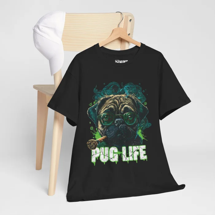 T-shirt z nadrukiem Pug Life