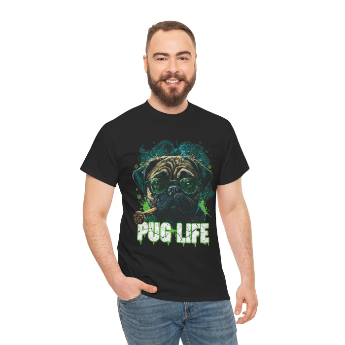 T-shirt z nadrukiem Pug Life