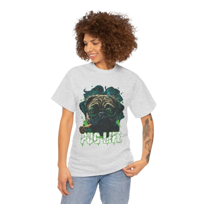 T-shirt z nadrukiem Pug Life