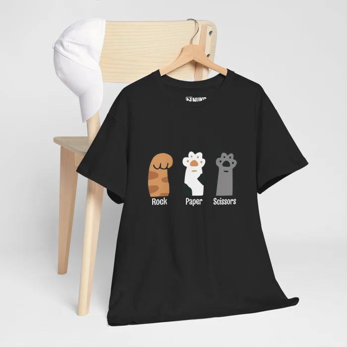 T-shirt z nadrukiem Rock Paper Scissors