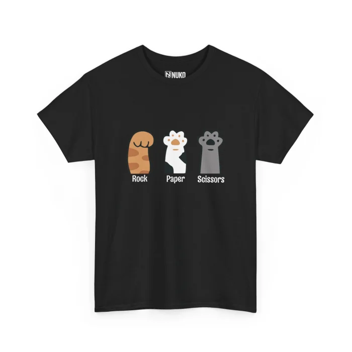 T-shirt z nadrukiem Rock Paper Scissors