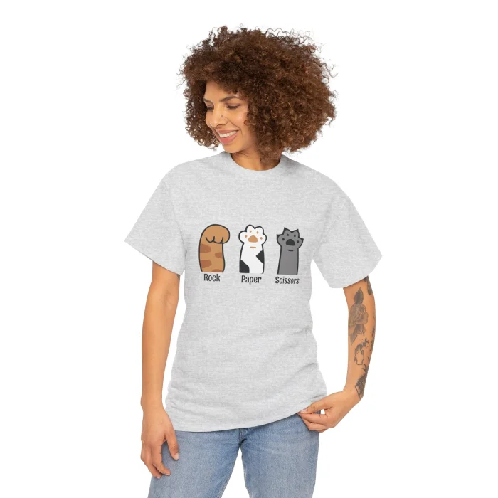 T-shirt z nadrukiem Rock Paper Scissors