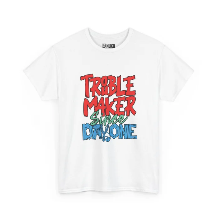 T-shirt z nadrukiem Trouble Maker