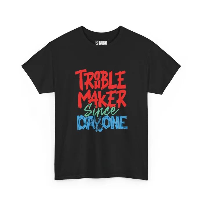 T-shirt z nadrukiem Trouble Maker