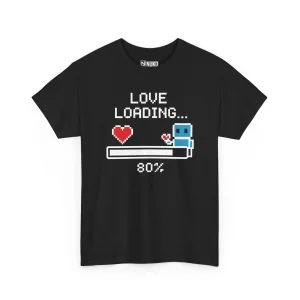 T-shirt z nadrukiem na Walentynki Love Loading