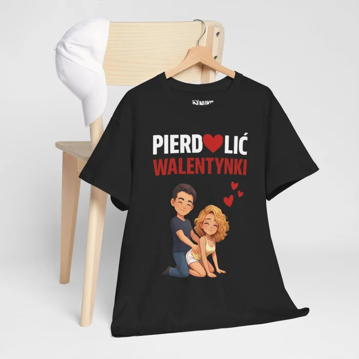 T-shirt z nadrukiem P*** Walentynki
