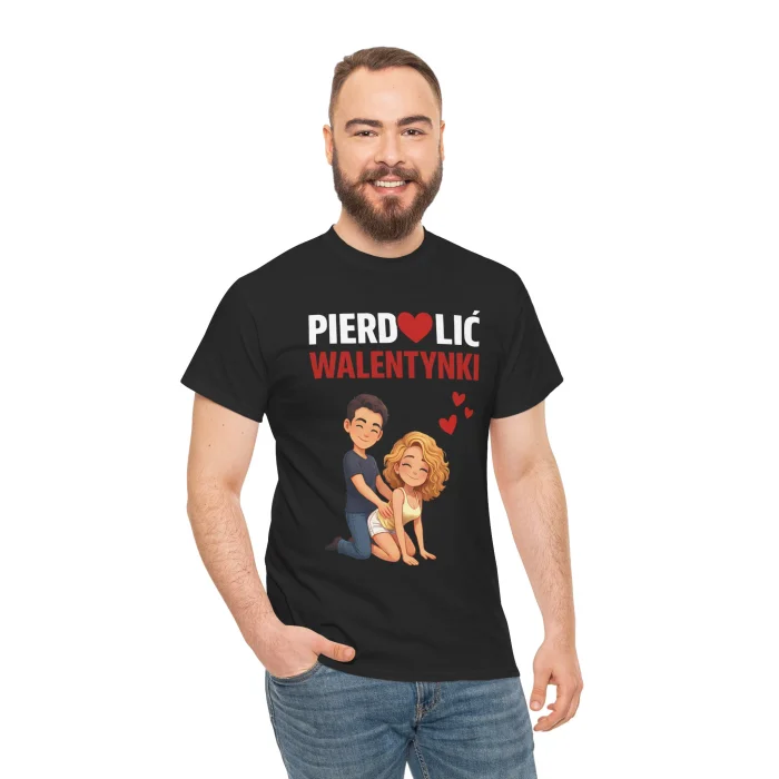 T-shirt z nadrukiem P*** Walentynki