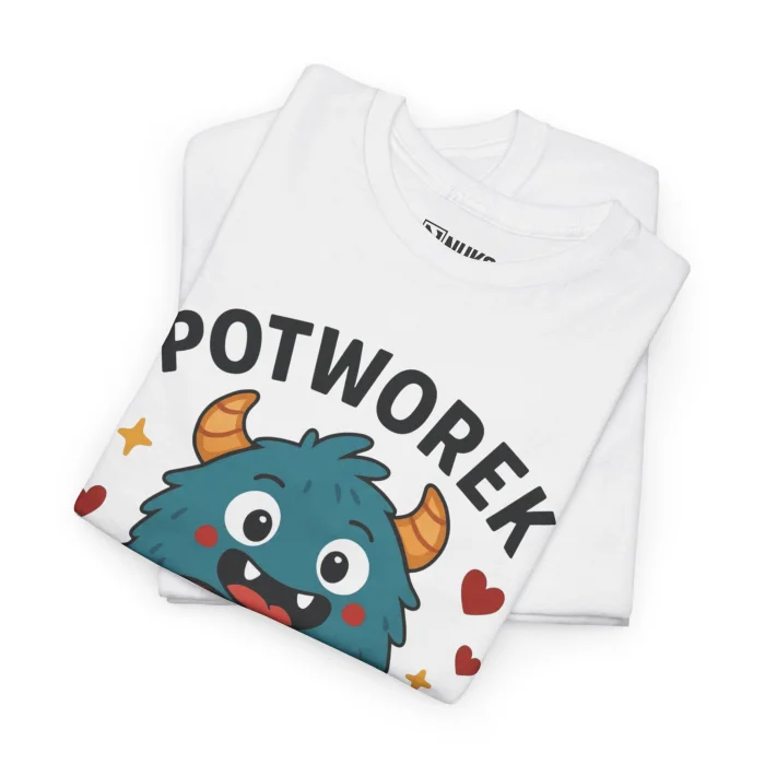 T-shirt z nadrukiem na Walentynki Potworek od Miłości