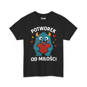T-shirt z nadrukiem na Walentynki Potworek od Miłości