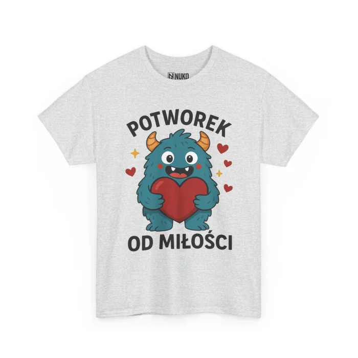T-shirt z nadrukiem na Walentynki Potworek od Miłości
