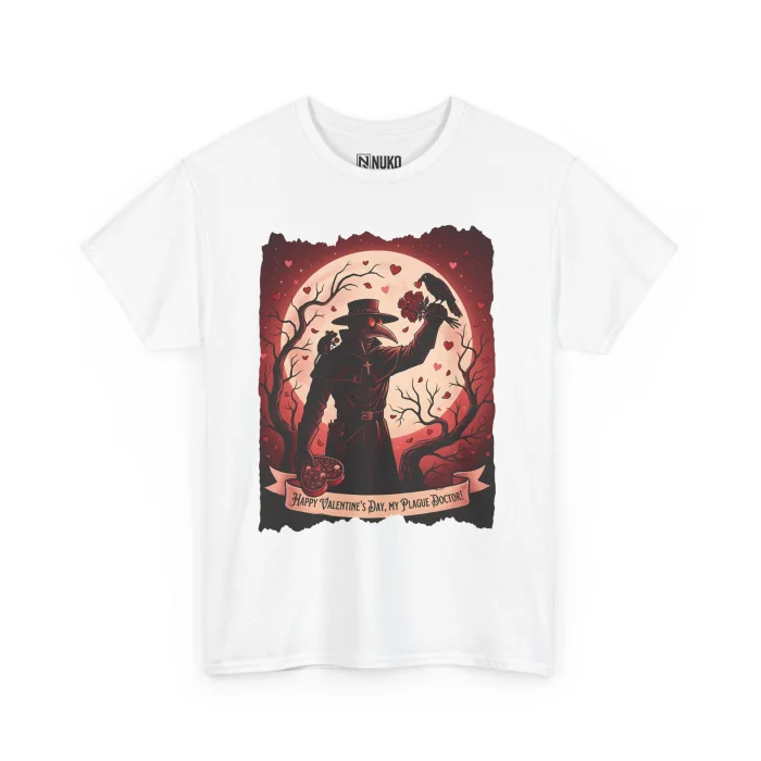 T-shirt z nadrukiem Walentynki u Doktora Plagi