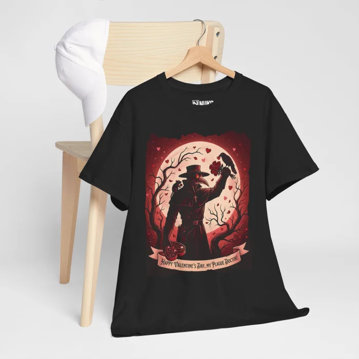 T-shirt z nadrukiem Walentynki u Doktora Plagi