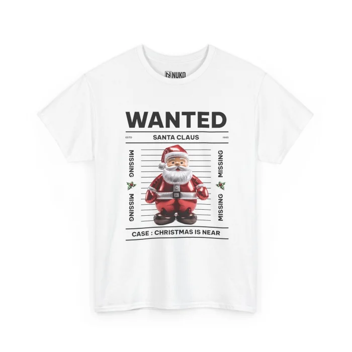 T-shirt z nadrukiem Wanted Santa Claus