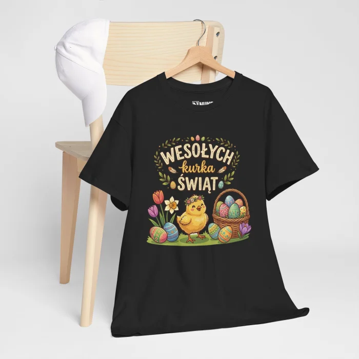 T-shirt z nadrukiem Wesołych Kurka Świąt
