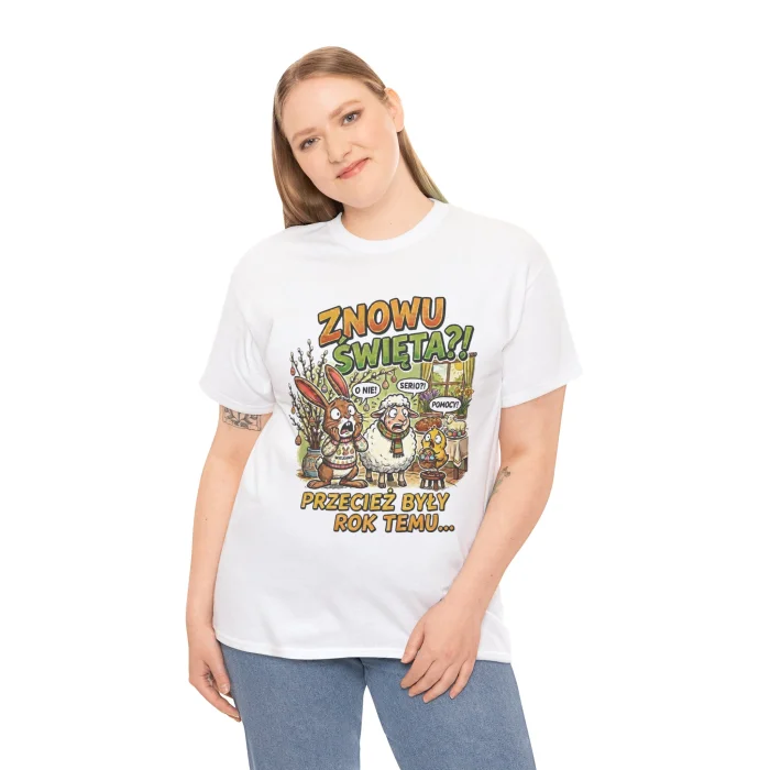T-shirt z nadrukiem Znowu Święta?