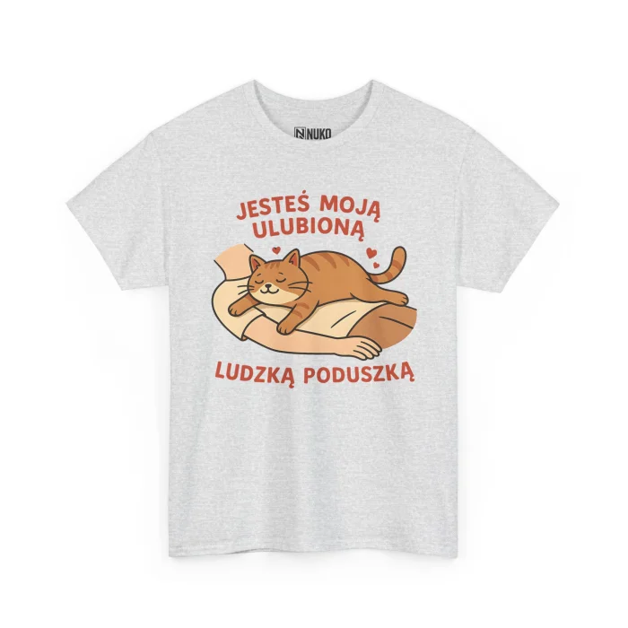 T-shirt z nadrukiem Ulubiona Poduszka Kota
